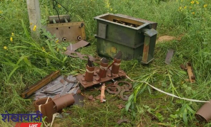 खेत में रखा ट्रांसफार्मर चोरी